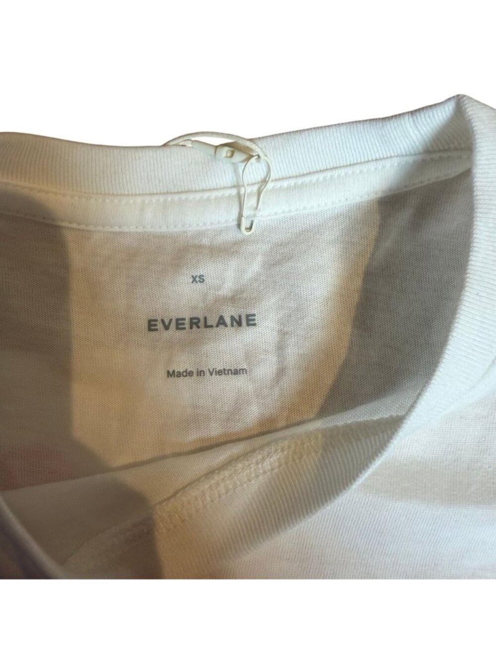 Everlane The Slim Crew in Essential Cotton Organic White Size XS NWT - Picture 3 of 5